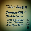 12. 10. 2014 - Total Heels (USA/DK), Canadian Rifle (USA), Palahniuk - Praha - 007 Strahov

