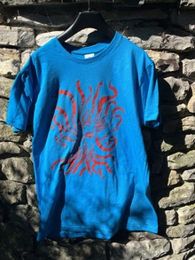 OTK - triko Stromotnice pánské modré s červeným potiskem